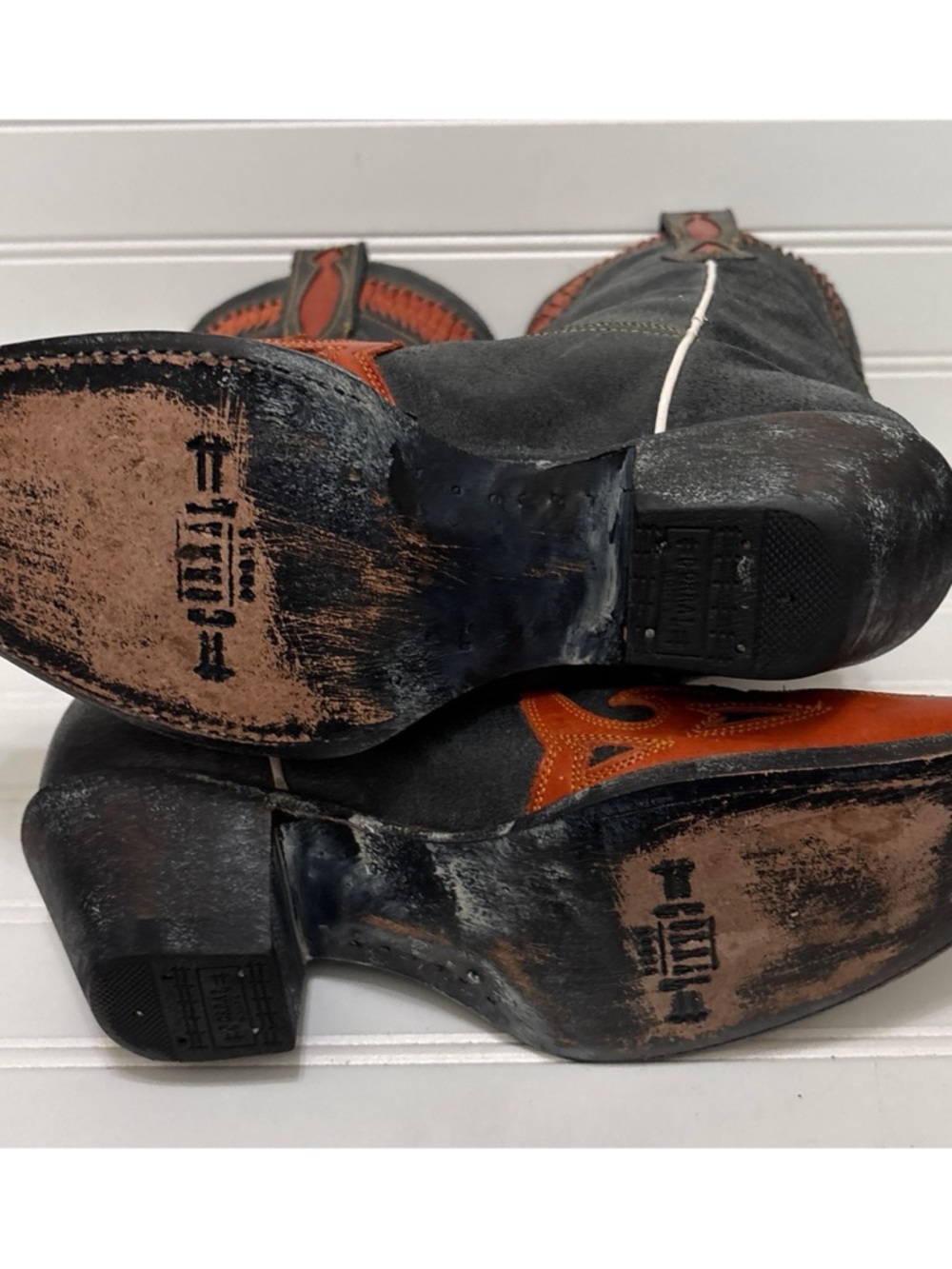 CORRAL Oklahoma State Cowboys OSU University Black Cowboy Boots Womens Size 7 M - Picture 9 of 12